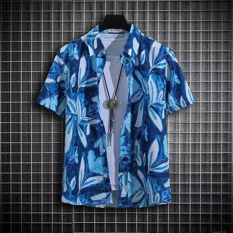 Men's Summer Niche Design Loose Plus Size Casual Shirt