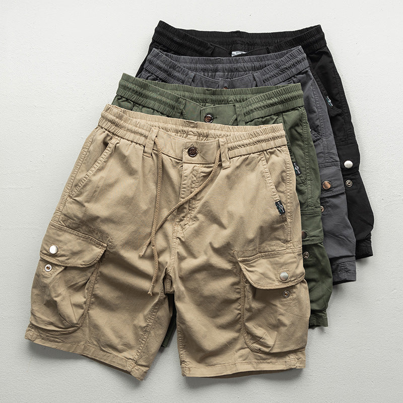 Summer Multi-pocket Workwear Shorts For Men